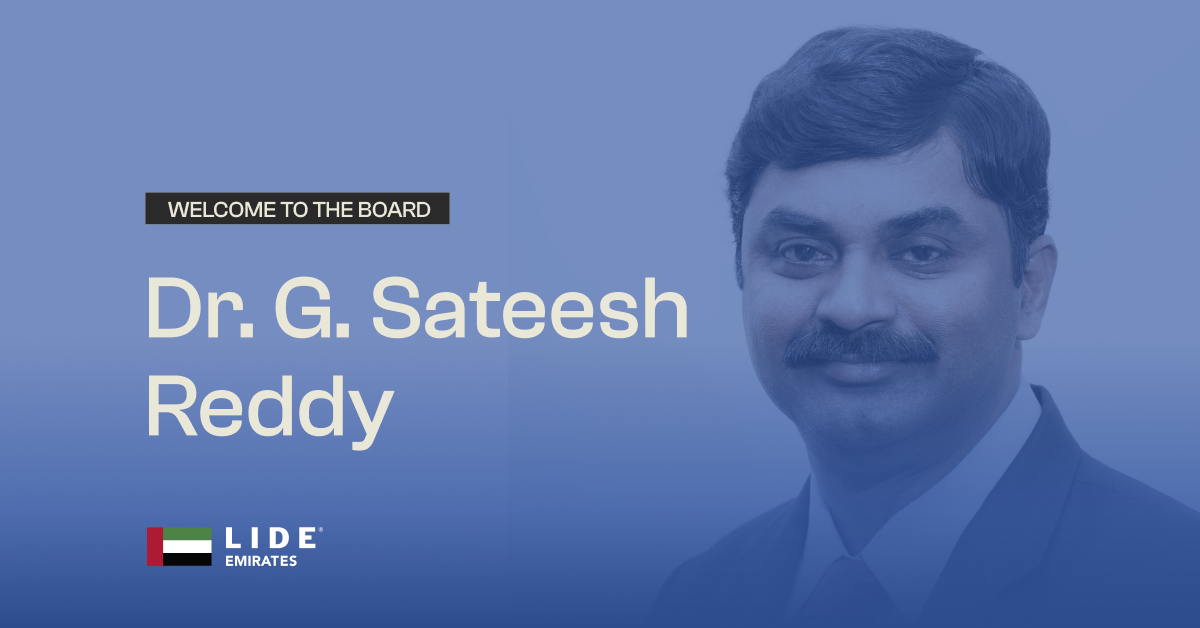 Lide Emirates Dr. G. Sateesh Reddy joins LIDE Emirates - linkedin